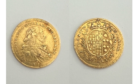 Napoli, Ferdinando IV di Borbone 6 Ducati 1770 (8 tipo) SPL